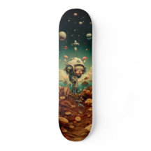 Fantasy wall art skateboard. 
