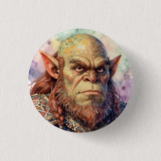 Fantasy Warrior: Dagar 1 Inch Round Button (Front)