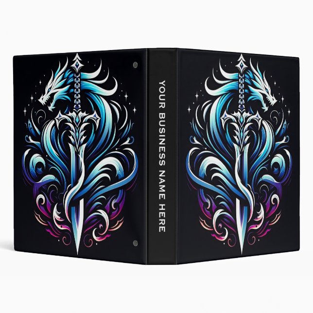 Fantasy Warrior Mystic Dragon Sword Flame Binder (Background)