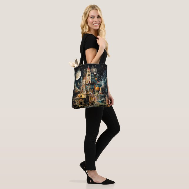Fantasy Watercolor Tote Bag (On Model)