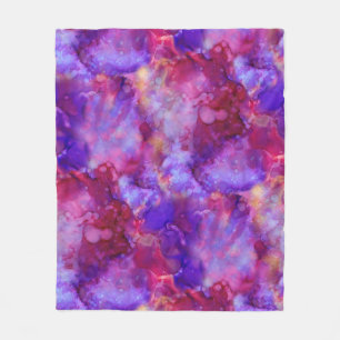 fantasy watercolors, warm tones : fleece blanket