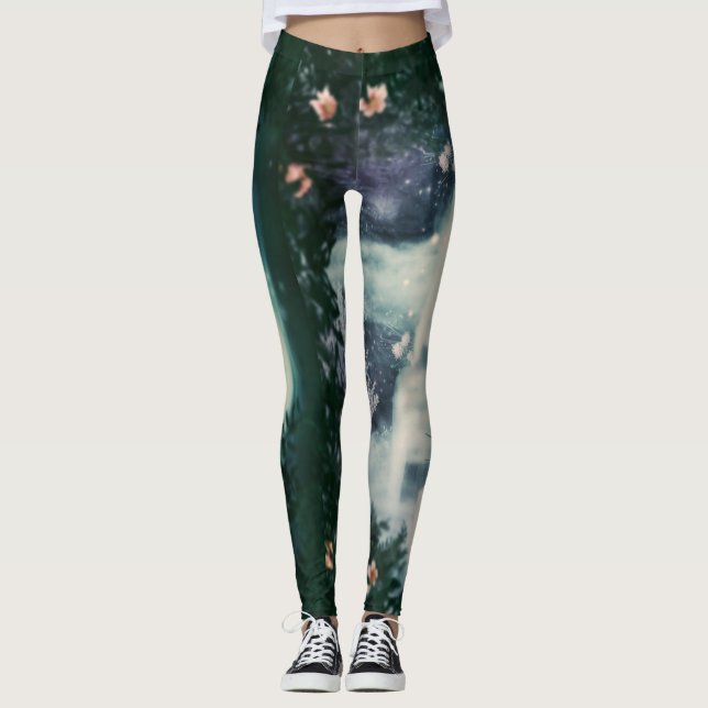 Fantasy Waterfall Cascade Leggings (Front)