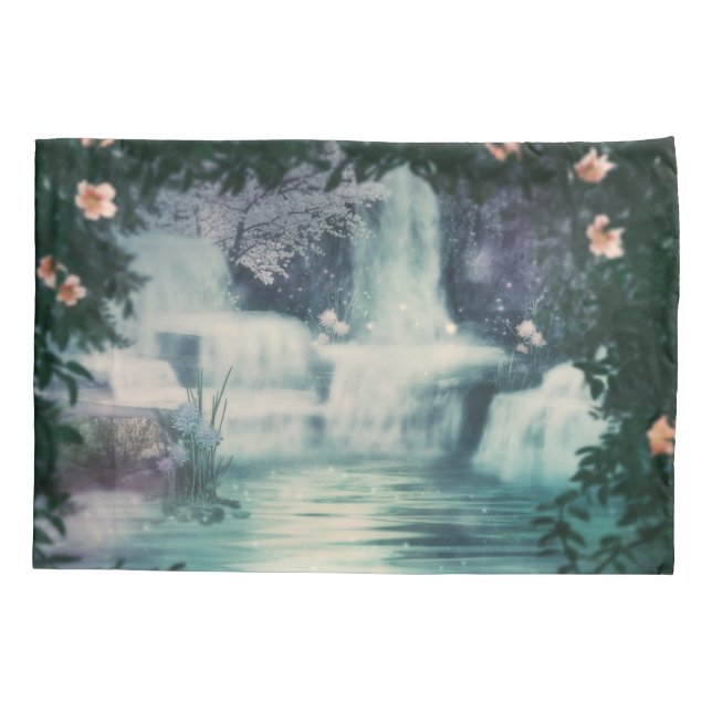 Fantasy Waterfall Cascade Pillowcase (Back)