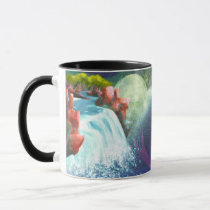 Fantasy Waterfall Landscape Art Coffee Mug