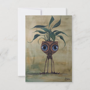 Fantasy Whimsical Surrealism Flat Thank You Card