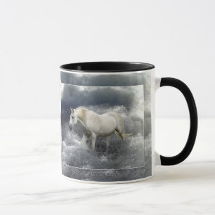 Fantasy White Horse & Ocean Surf Gifts Mug