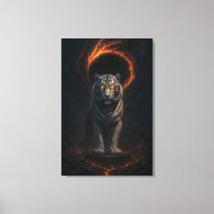 Fantasy White Tiger – Mystic Aura Series Canvas Print