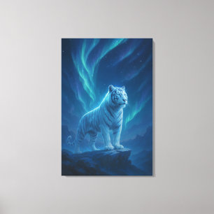 Fantasy White Tiger – Mystic Aura Series Canvas Print