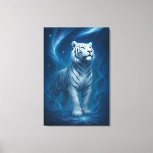 Fantasy White Tiger – Mystic Aura Series Canvas Print