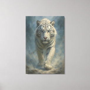 Fantasy White Tiger – Mystic Aura Series ManJian Canvas Print