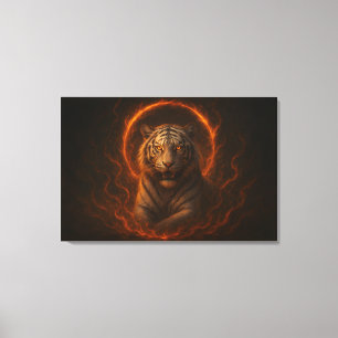 Fantasy White Tiger – Mystic Aura Series ManJian Canvas Print