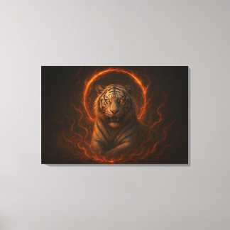 Fantasy White Tiger – Mystic Aura Series | ManJian Canvas Print