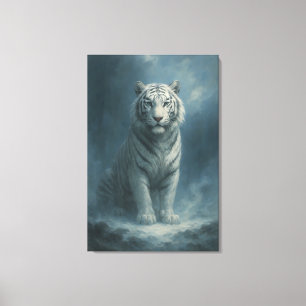 Fantasy White Tiger – Mystic Aura Series ManJian Canvas Print