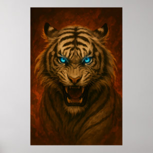 Fantasy White Tiger – Mystic Aura Series Poster