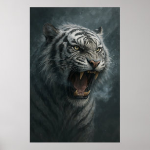 Fantasy White Tiger – Mystic Aura Series Poster