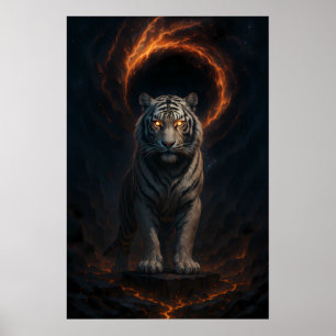 Fantasy White Tiger – Mystic Aura Series Poster