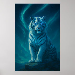 Fantasy White Tiger – Mystic Aura Series Poster