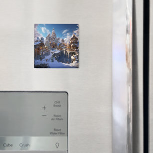 Fantasy Winter City Magnet