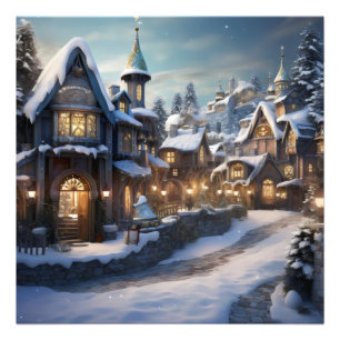 Fantasy Winter Village Photo Print
