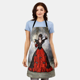 Fantasy Witch - Medieval Castle Halloween Art Apron