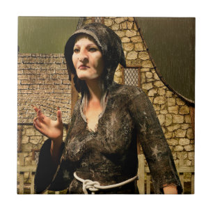 Fantasy Witch Medieval Village Halloween Tile