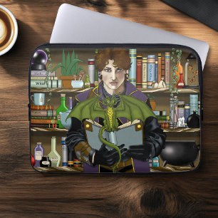 Fantasy Wizard Books Dragon Potions Laptop Sleeve