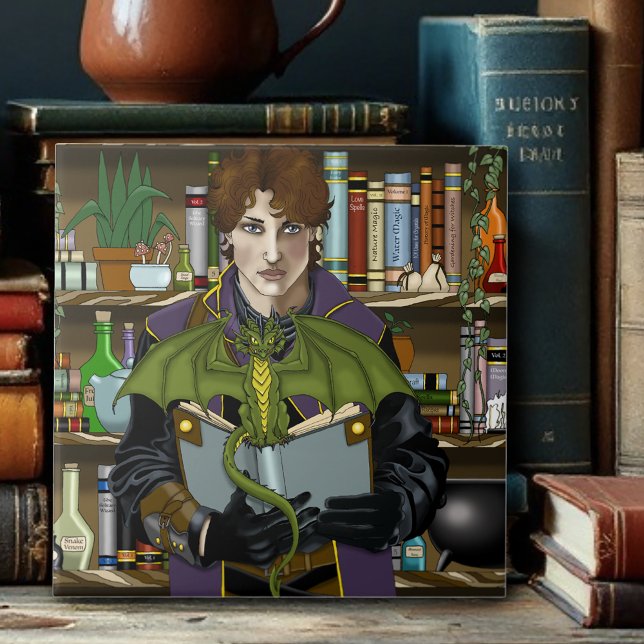Fantasy Wizard Books Dragon Potions Tile (Creator Uploaded)
