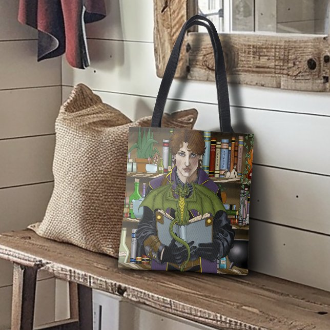 Fantasy Wizard Books Dragon Potions Tote Bag (Creator Uploaded)