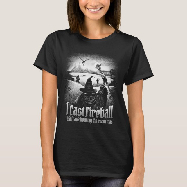 Fantasy Wizard RPG Class Tabletop Roleplaying T-Shirt (Front)