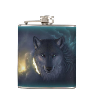 Fantasy Wolf Flask