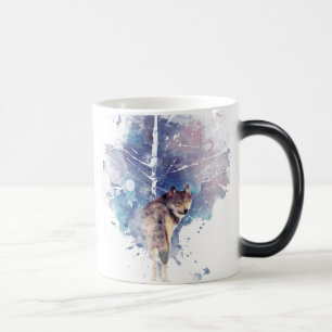 Fantasy Wolf Tree Graphic Art Wildlife Animal Art Magic Mug