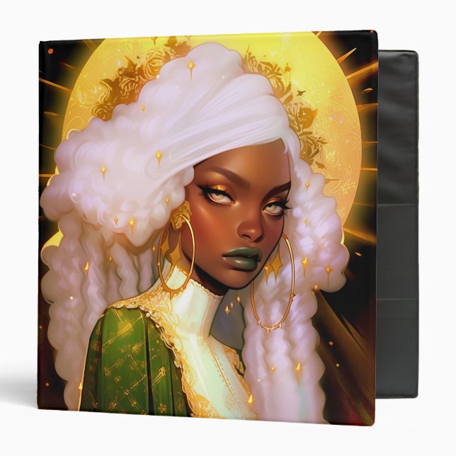 Fantasy Woman African American Art Binder (Front/Inside)