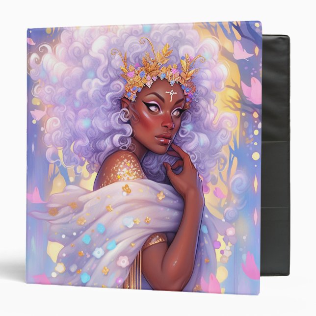 Fantasy Woman African American Art Binder (Front/Inside)