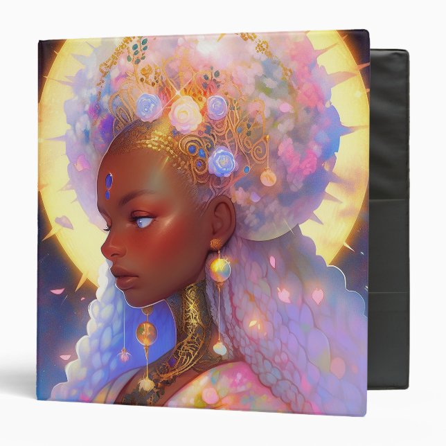 Fantasy Woman African American Art Binder (Front/Inside)
