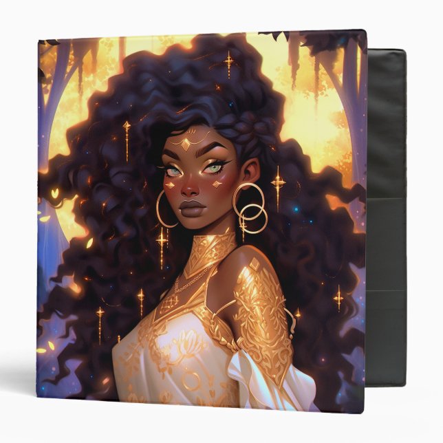 Fantasy Woman African American Art Binder (Front/Inside)
