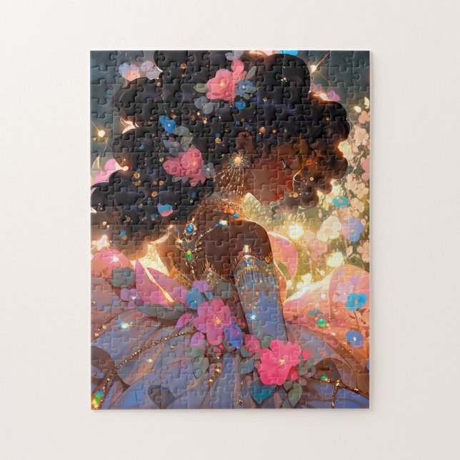 Fantasy Woman African American Art Jigsaw Puzzle (Vertical)