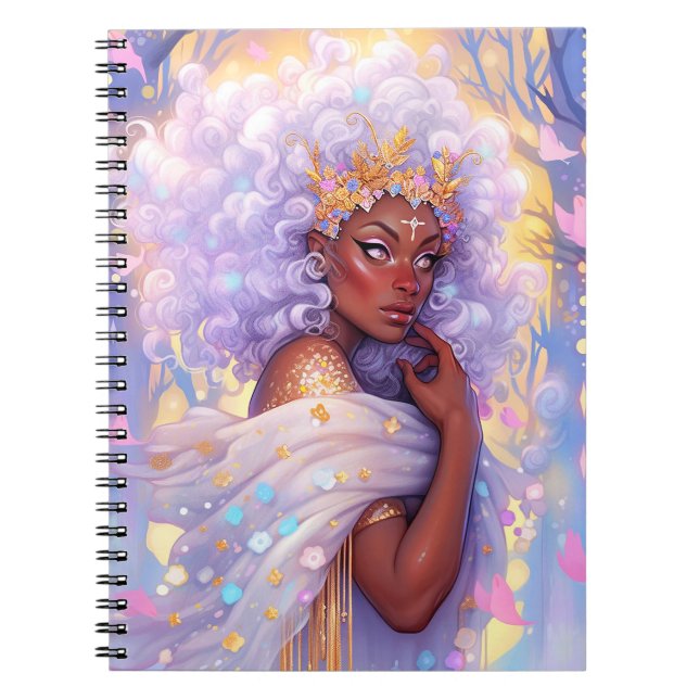 Fantasy Woman African American Art Notebook (Front)