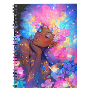 Fantasy Woman African American Art Notebook