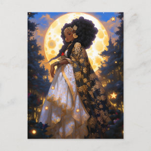 Fantasy Woman African American Art Postcard