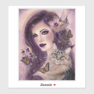 Fantasy women with cat by Renee Lavoie