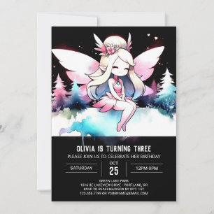 Fantasy Woods Fairy Birthday Invitation