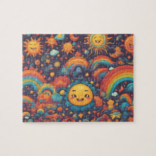 Fantasy World Colorful Sun Jigsaw Puzzle