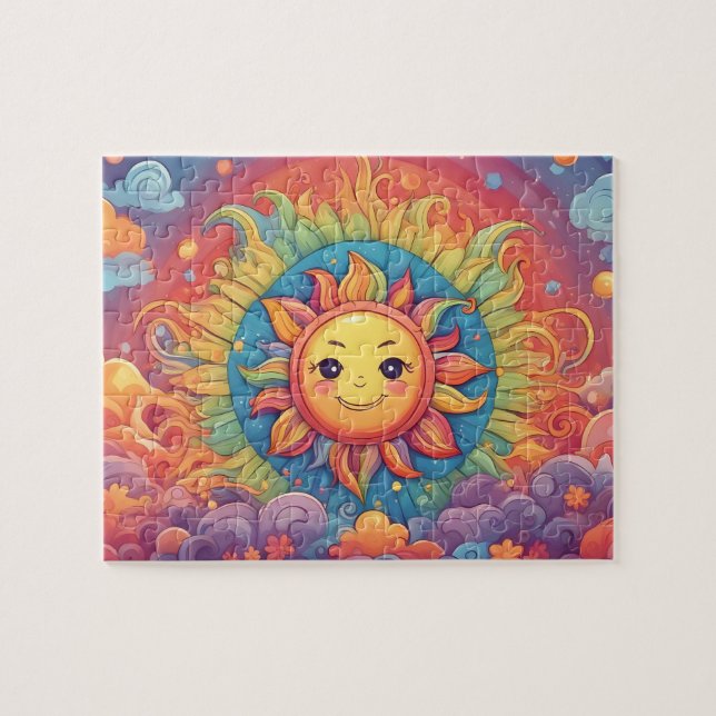 Fantasy World Colourful Sun Jigsaw Puzzle (Horizontal)