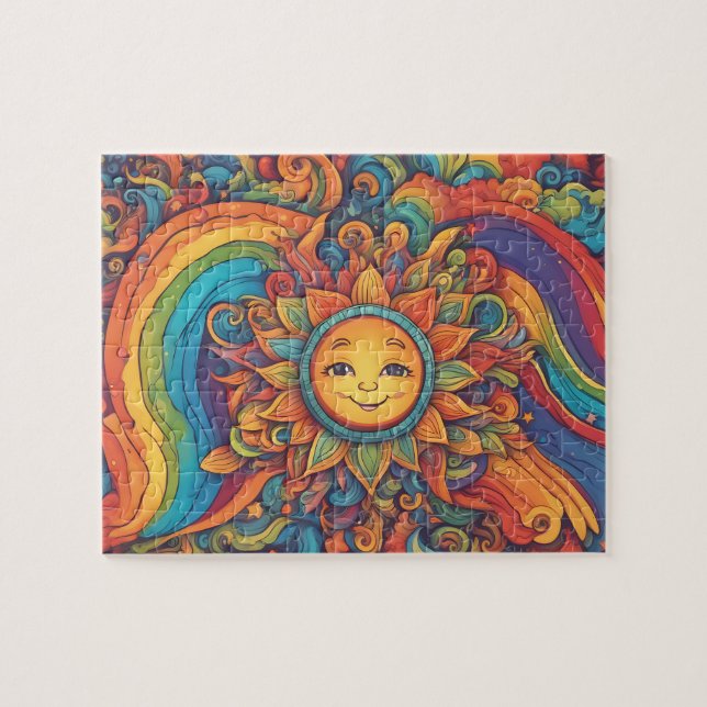 Fantasy World Colourful Sun Jigsaw Puzzle (Horizontal)