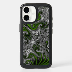 Fantasy World Green And Grey Abstract Fractal Art