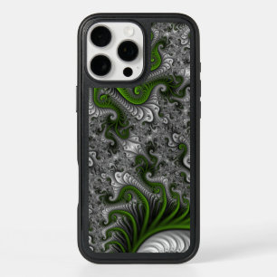 Fantasy World Green And Grey Abstract Fractal Art
