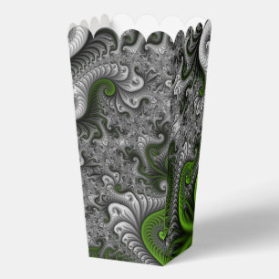 Fantasy World Green And Grey Abstract Fractal Art Favor Box