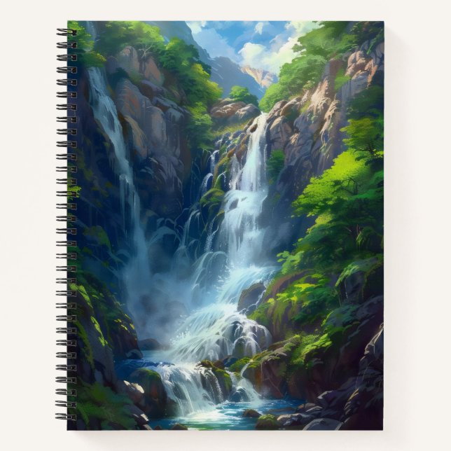 Fantasy World Waterfall Notebook (Front)