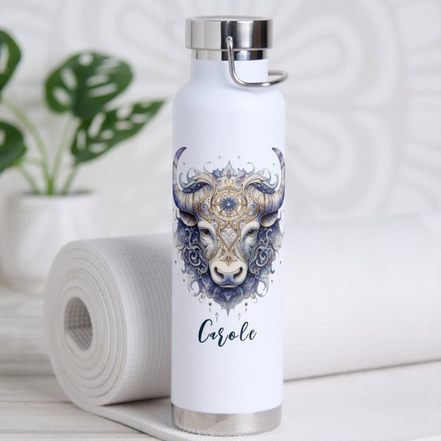 Fantasy Zodiac Bull Symbol Celestial Taurus Water Bottle (Creator Uploaded)
