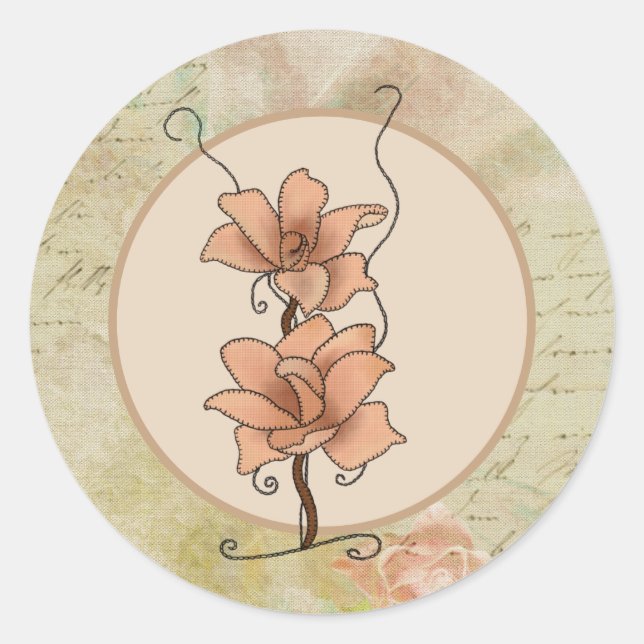 Fantasyblume   classic round sticker (Front)